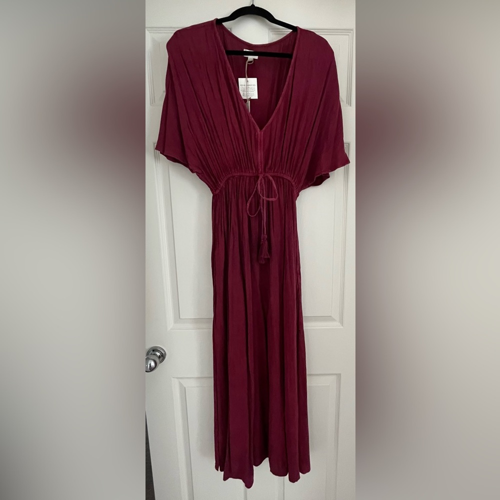 NWT World Market Burgundy Maxi Dress